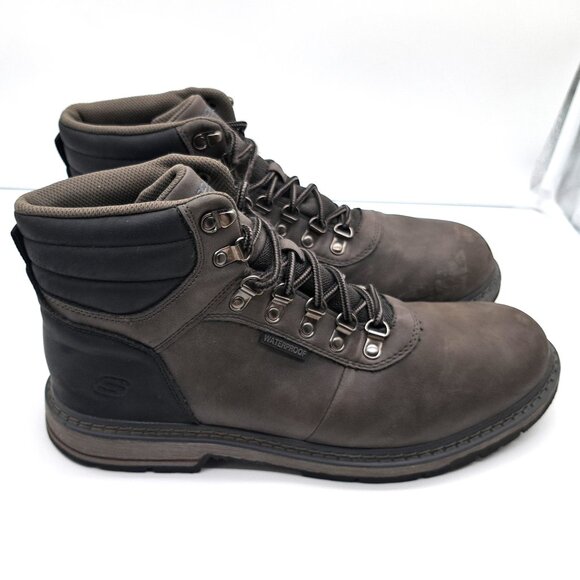 Skechers Men's Corado Lace Up Waterproof Boot -  Size 11.5 - Picture 1 of 14